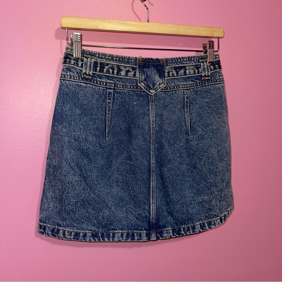 Abercrombie & Fitch Jean Skirt Women’s Size 4 US Blue Denim Belted Short Mini - Picture 6 of 8